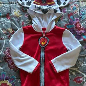 Paw patrol Marshall  Red and White Fleece   Sweatshirt  4t